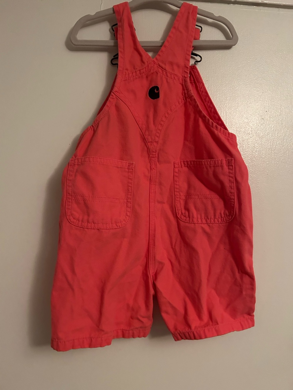 Carhartt Kids' Pink Short Overalls | 3T - Picture 2 of 4